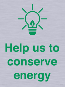 Help us to conserve energy 